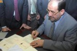 The Historical verdict signed for the execution of Saddam Hossain, the dictator of Iraq and the historical signature of Nouri AlMaleki